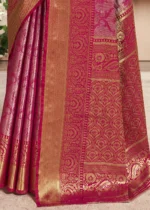 Rani Pink Dharmavaram Silk Saree