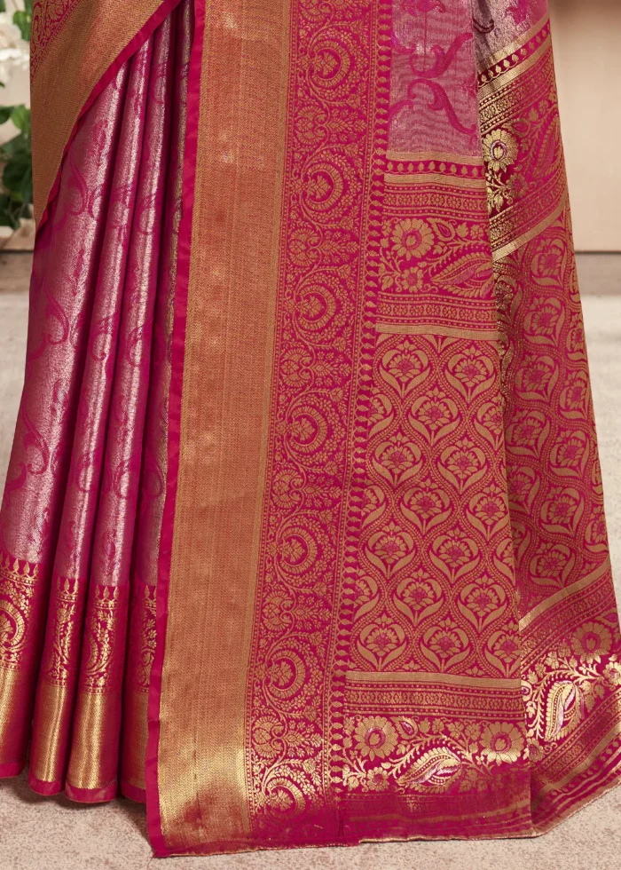 Rani Pink Dharmavaram Silk Saree