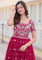 Rani Pink Georgette Anarkali Gown