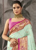 Sea Green Paithani Silk Saree