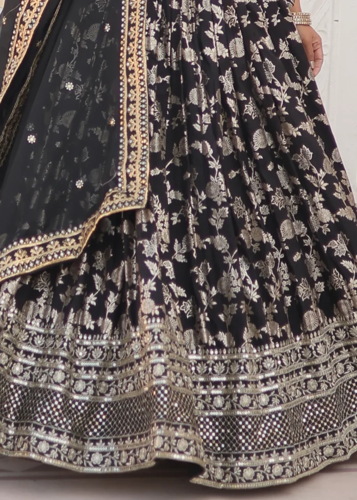 Black Silk Lehenga Choli