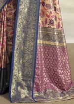 Blue and Beige Dharmavaram Silk Saree