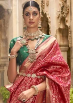 Bridal Red Banarasi Silk Saree