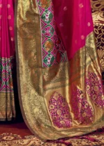 Fuchsia Paithani Silk Saree with Patola Border