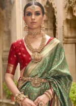 Green Banarasi Silk Saree