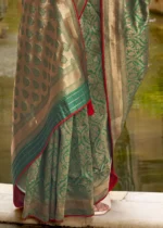 Green Banarasi Silk Saree