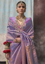 Lavender Kanjivaram Silk Saree