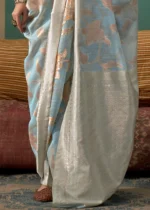 Light Blue Linen Saree