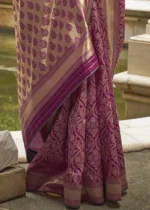 Orchid Purple Banarasi Silk Saree