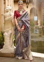 Royal Blue Banarasi Silk Saree