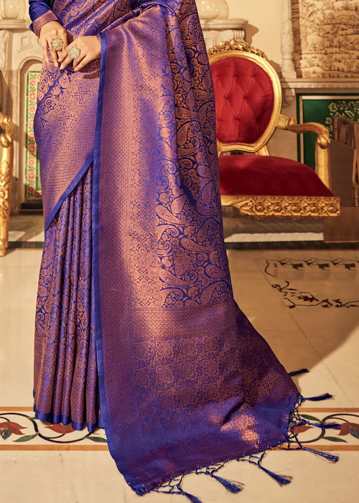 Royal Blue Kanjivaram Silk Saree