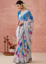 Lavender Woven Organza Brasso Saree