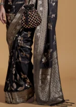 Black Banarasi Georgette Saree