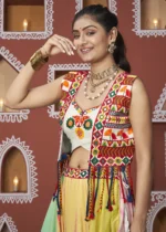 Multicolor Lehenga Choli with Mirror Work