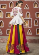 White Lehenga Choli with Mirror Work